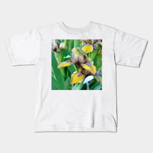 Yellow Bearded Iris Kids T-Shirt